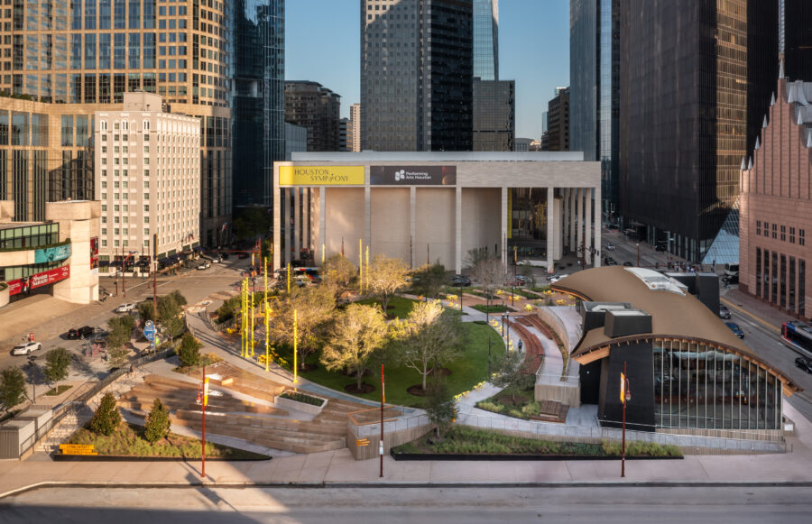 View of Lynn Wyatt Square Downtown Houston